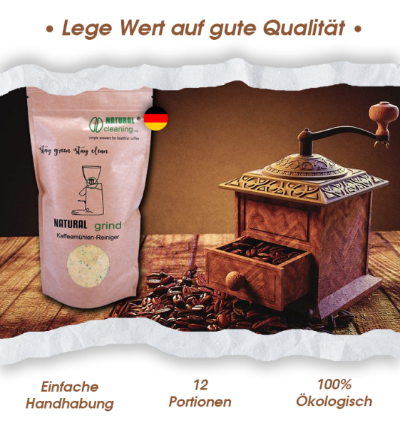 Kaffeemühlenreinger aus Naturprodukten 500g - Natural Grind